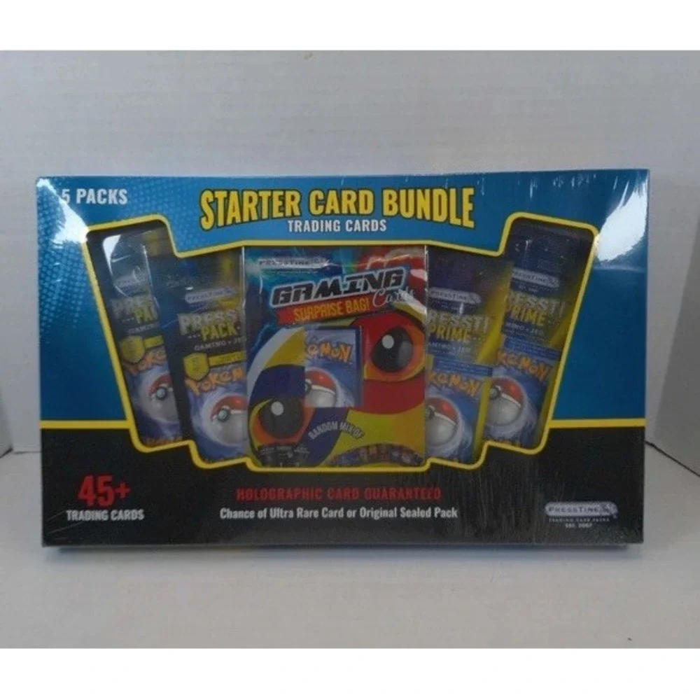 Pokémon Presstine TCG Starter Card Bundle Box with Surprise 45+ Cards 5 Packs
